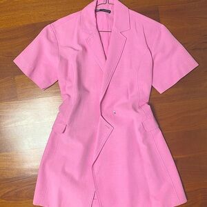 ZARA Belted Pink Blazer